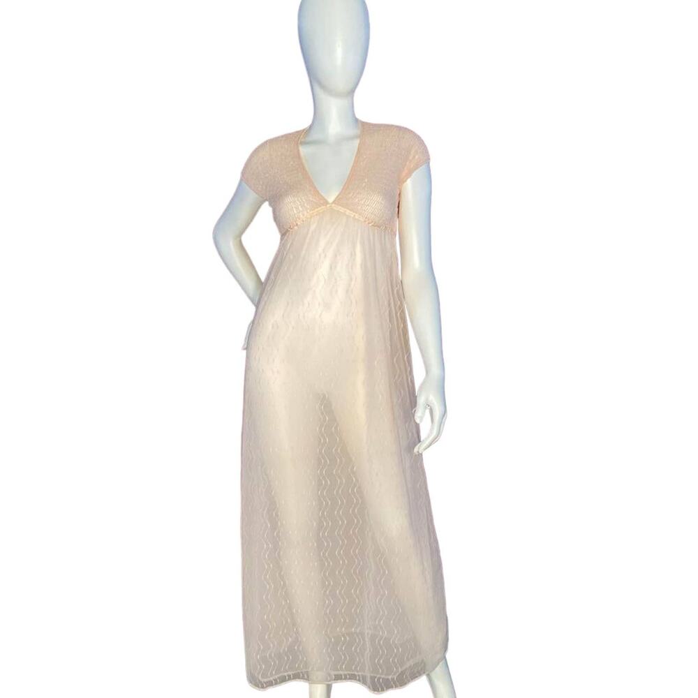 1970s Sheer Pink Nylon Nightgown – Donna Richards for Gilligan O’Malley Petite